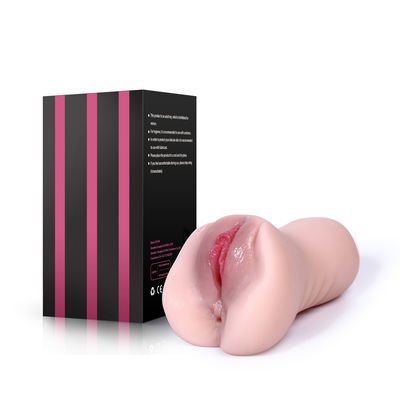Super Realistic Male Masturbator Cup Double Channel Pocket Pussy Artificial Vagina