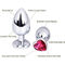 3 Size Heart Stainless Steel Personalised Butt Plug Crystal Anal Plug Prostate Massager